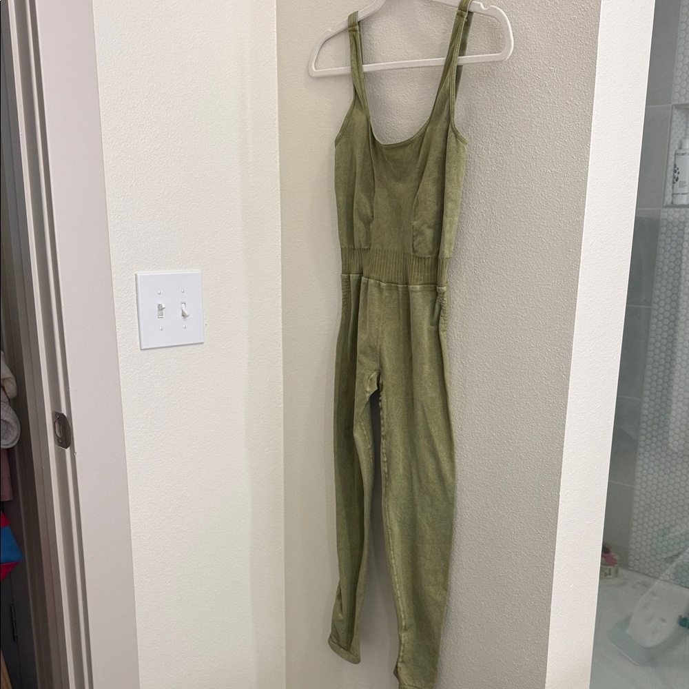 Free People Movement Green Jumpsuit